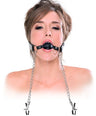 Deluxe Ball Gag and Nipple Clamps